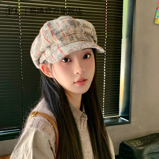 八角帽女2026春夏新款贝雷帽画家帽报童帽子韩系大头围显脸小秋冬