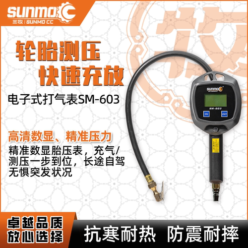 大屏数显高精度汽车轮胎打气表