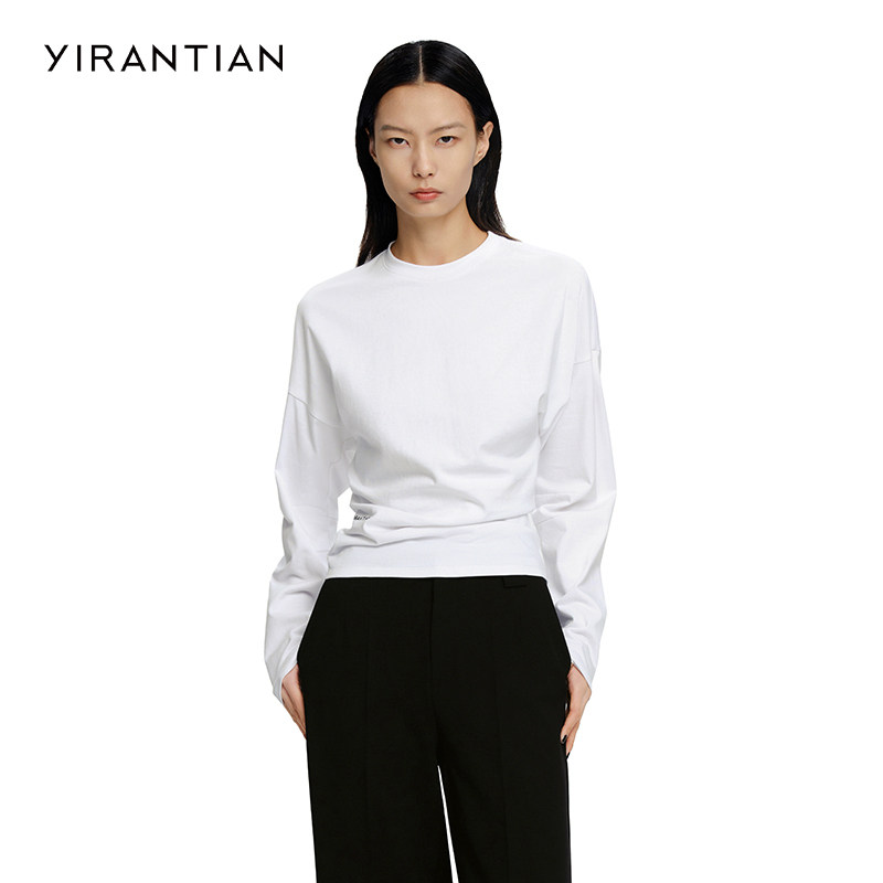 2023秋季新款休闲简约修身刺绣收腰