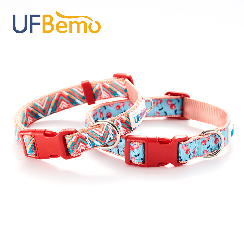 ufbemo中大型犬法斗印花防走项圈