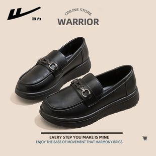 回力女鞋玛丽珍小皮鞋女2026春季爆款百搭黑色厚底学院风jk乐福鞋