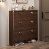 架门后走廊窄小户型柜省空间 柜家用进门口入户鞋 新中式 超薄翻斗鞋