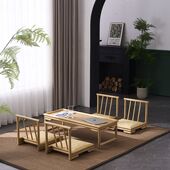 飘窗茶几榻榻米简约矮桌阳台休闲茶桌家用小茶台家用飘窗手工中式