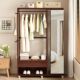 实木穿衣镜移动衣帽架一体多功能旋转挂衣架收纳卧室落地家用全身