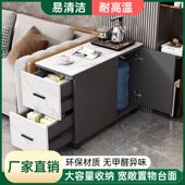 沙发边柜侧边柜轻奢岩板移动边几茶桌茶台客厅家用简约储物小茶几