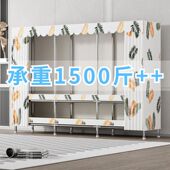 26mm合金接头组装 简易布衣柜卧室全钢架加固衣柜出租房用钢管加厚