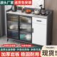 意式 轻奢岩板简约奶油风餐边柜一体靠墙多功能客厅柜高档厨房碗柜