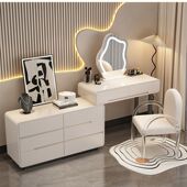 实木卧室梳妆台收纳柜斗柜书桌五斗柜一体化妆台ins风网红化妆桌