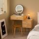 北欧实木梳妆台现代简约卧室化妆台原木化妆桌多功能迷你小书桌