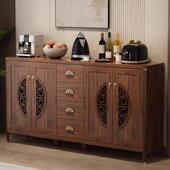 实木餐边柜一体靠墙家用新中式 柜碗橱柜 客厅茶水酒柜厨房储物鞋