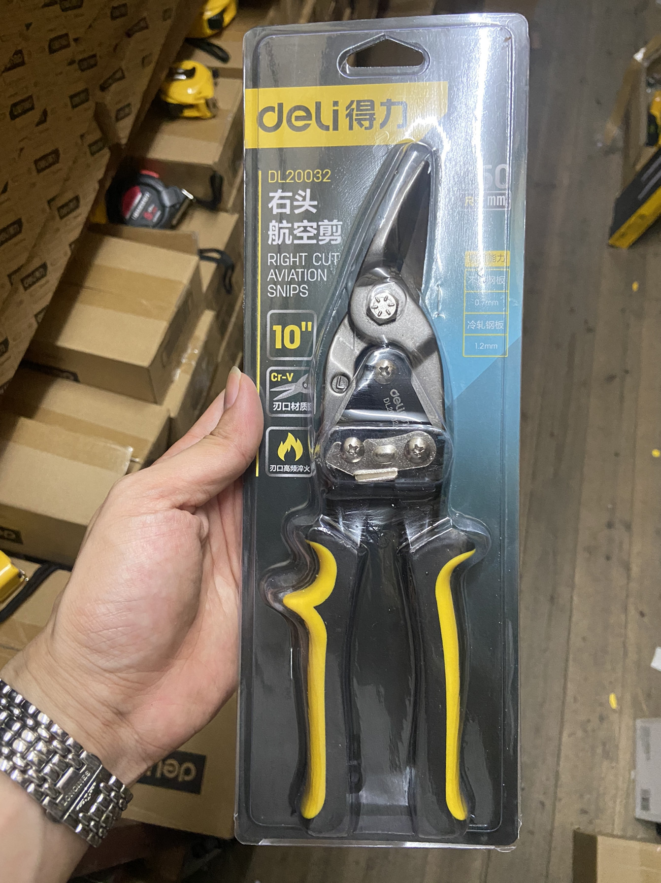 델리 산업용 항공 가위 10인치 철 가위 DL20030 20031 20032