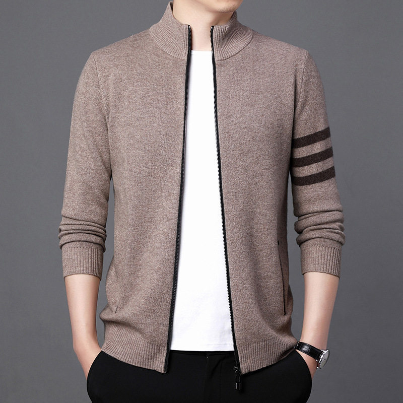 恒源祥羊毛拉链外套男士立领加厚针织开衫新款秋冬时尚休闲男装毛,男装,羊绒开衫,淘宝优惠券,粉丝福利购,淘宝优惠卷