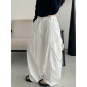 超酷降落伞兵工装 裤 重工全棉斜口袋抽绳宽松长裤 sun柚 女夏阔腿裤