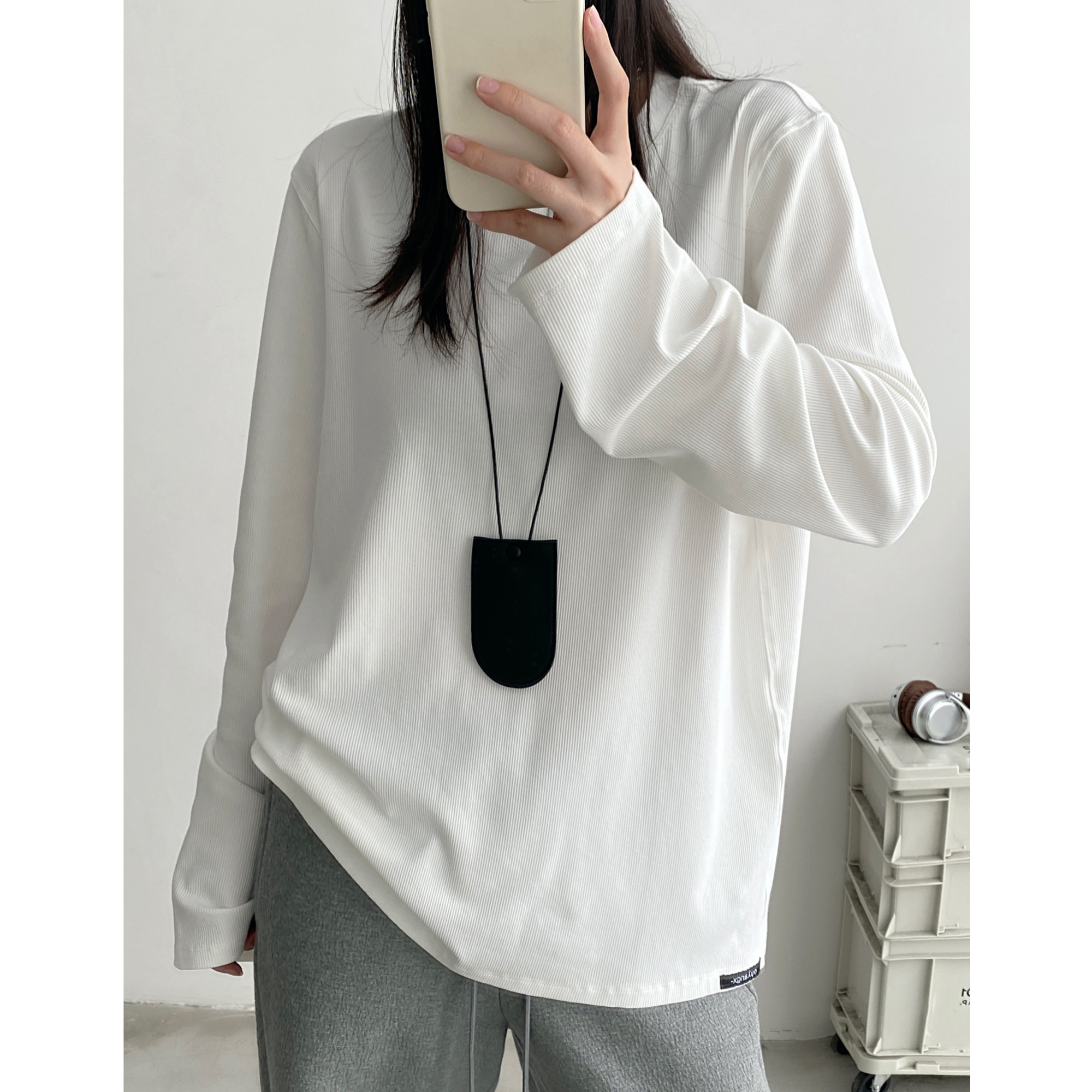 长袖T恤女秋季新款修身显瘦上衣