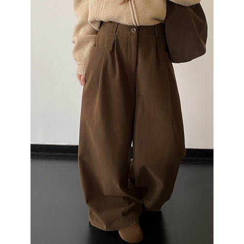 阔腿牛仔裤女秋冬直筒长裤裤子潮