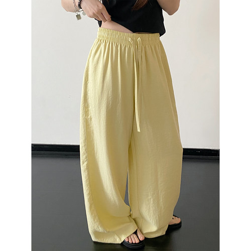 素颜裤淡人穿搭天丝亚麻垂垂裤女