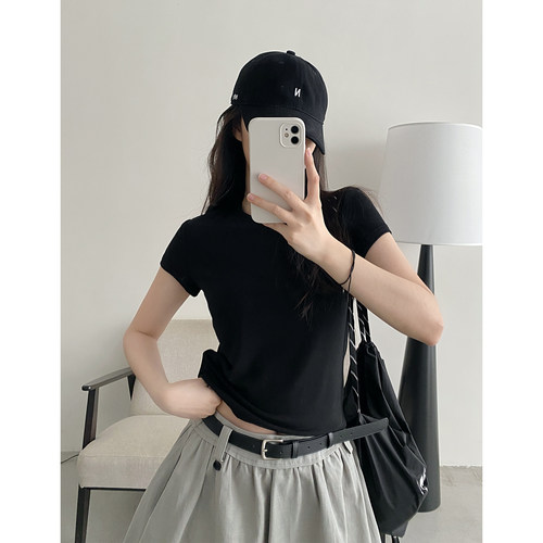 天丝羊毛短袖t恤女夏新款上衣
