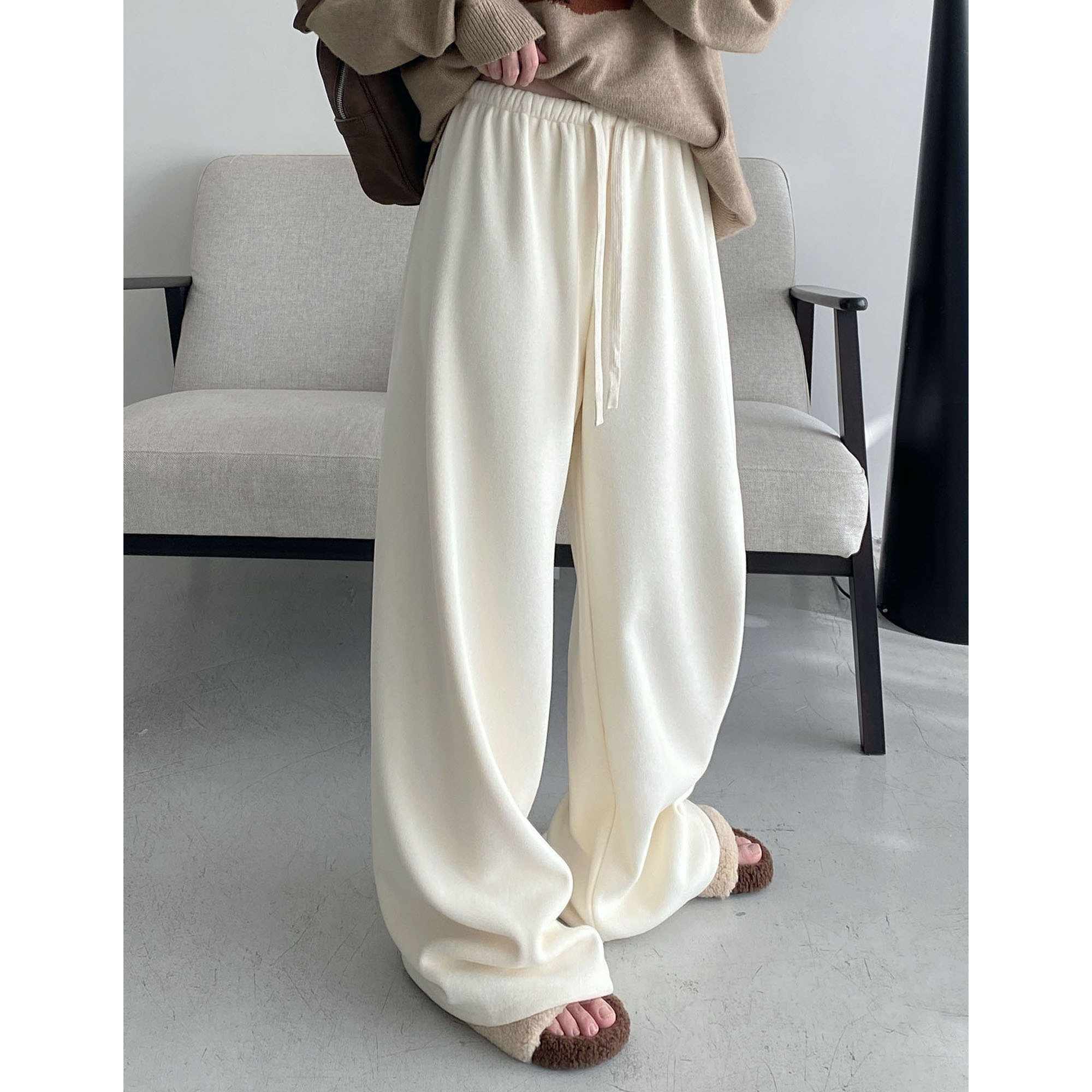 新款宽松休闲裤加厚长裤裤子女