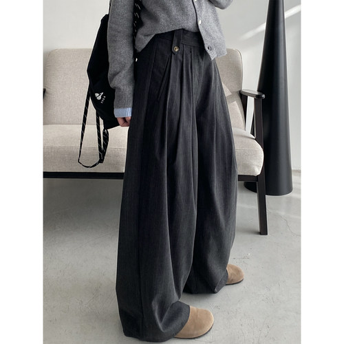 新款宽松休闲裤长裤裤子女西裤