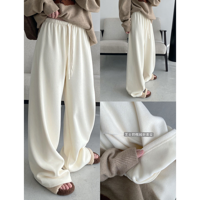 新款宽松休闲裤加厚长裤裤子女