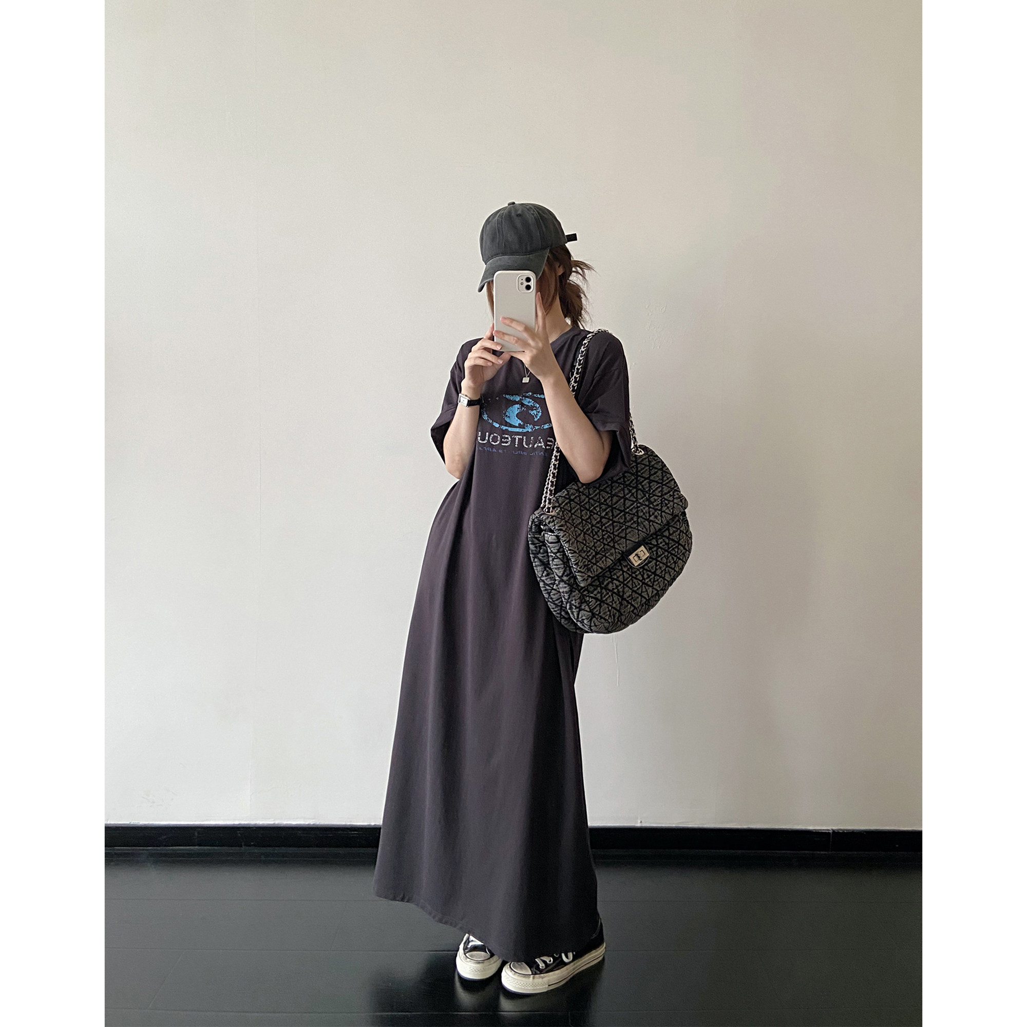 sun柚 【复古巴黎】明星同款巴黎夏季女款清冷系长裙衣服连衣裙