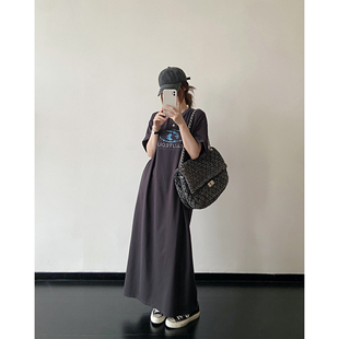 sun柚 【复古巴黎】明星同款巴黎夏季女款清冷系长裙衣服连衣裙