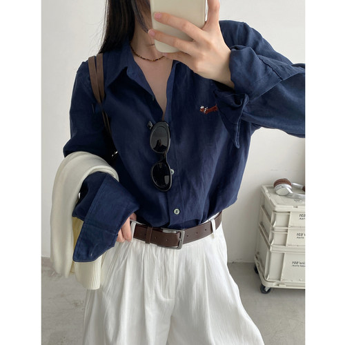 衬衫女秋季新款长袖衬衣宽松上衣