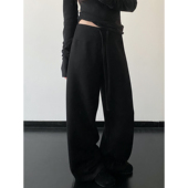 lu感空气裤 加密绒弹力窄版 显瘦显腿长垂感休闲直筒裤 sun柚 长裤