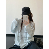 t恤海岛罩衫 sun柚「海星 秘密」长袖 宽松慵懒春夏度假打底内搭女