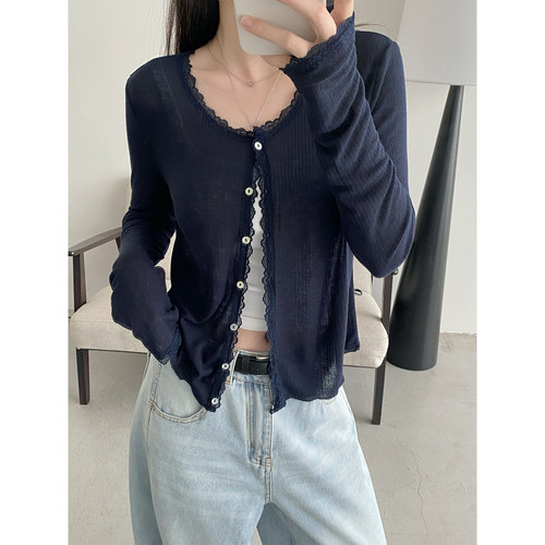 防晒针织开衫轻薄外套上衣女夏