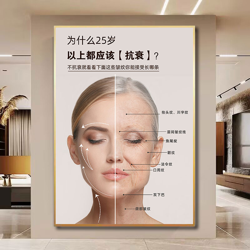 抗衰海报轻医美宣传面部祛皱广告
