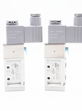 Mindman金器白色电磁阀MVSC-220-4E1二位五通气动换向阀AC220 24V