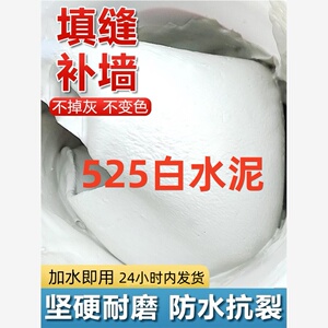 白水泥国标525家用防水防霉瓷砖填缝堵洞补墙地漏速干白色水泥胶