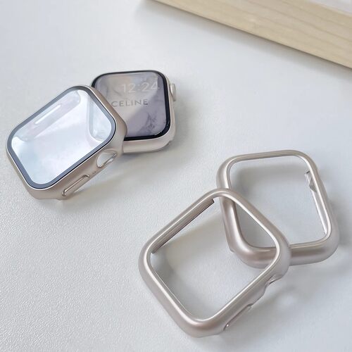 适用苹果手表AppleWatch11保护壳iwatch边框防摔一体星光色保护套