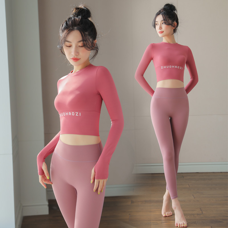 瑜伽服女秋冬款气质仙气长袖运动服网红专业高端时尚跑步健身套装