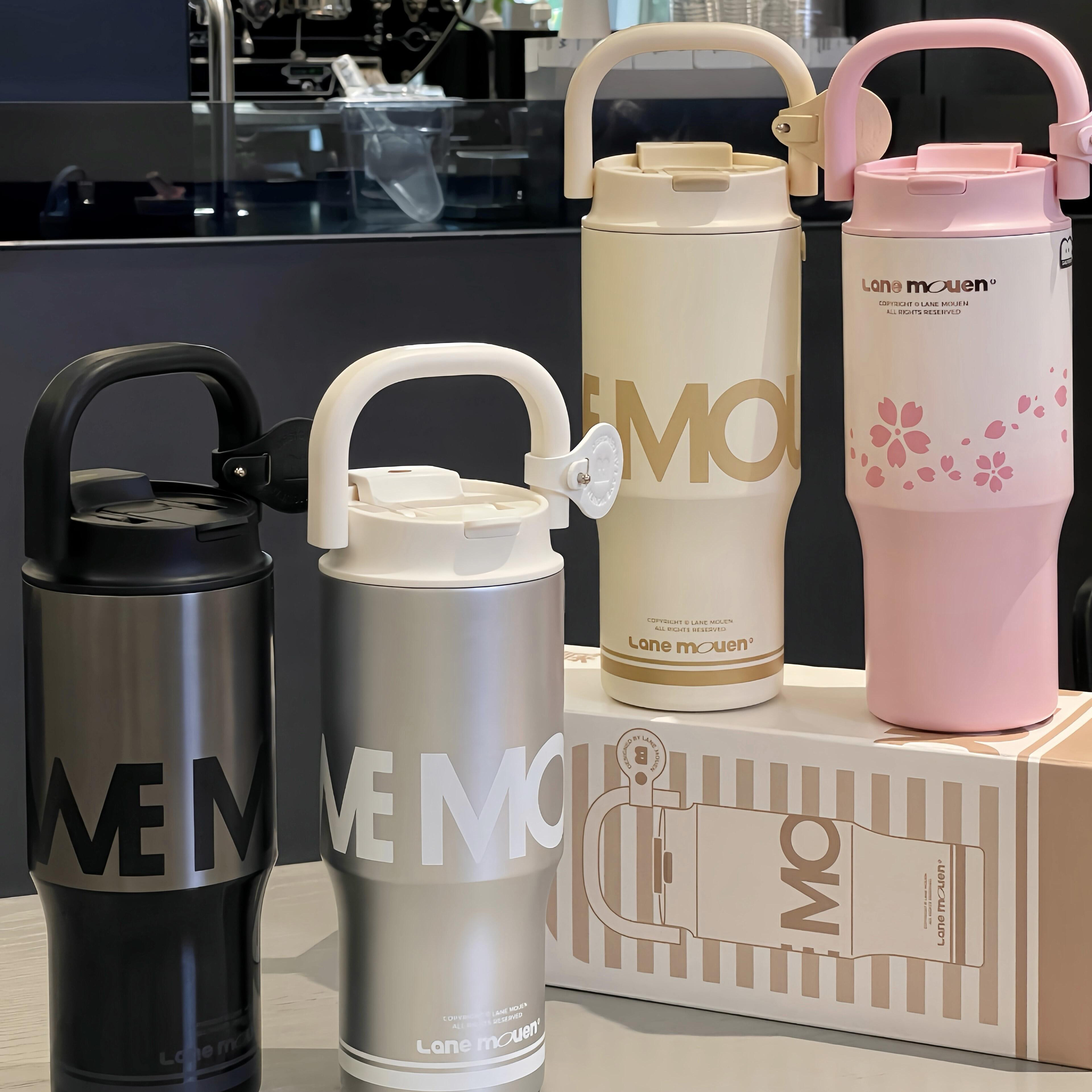 览萌保冷保温杯高颜值冰霸杯女大容量吸管杯车载随行水杯2026新款图片
