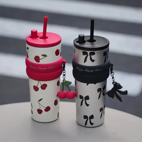 世大家吸管保温杯保冷女陶瓷内胆男咖啡水杯生日礼物便携2026新款