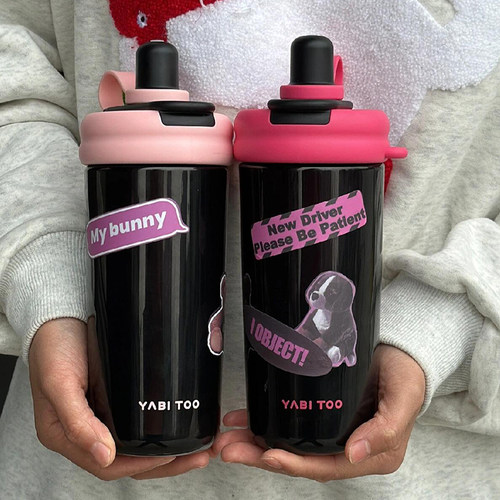 野比兔运动女生大容量健身水壶夏季耐高温吸管水杯子可爱2026新款