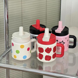 世大家保温杯女生高颜值大容量咖啡吸管水杯生日礼物便携2026新款