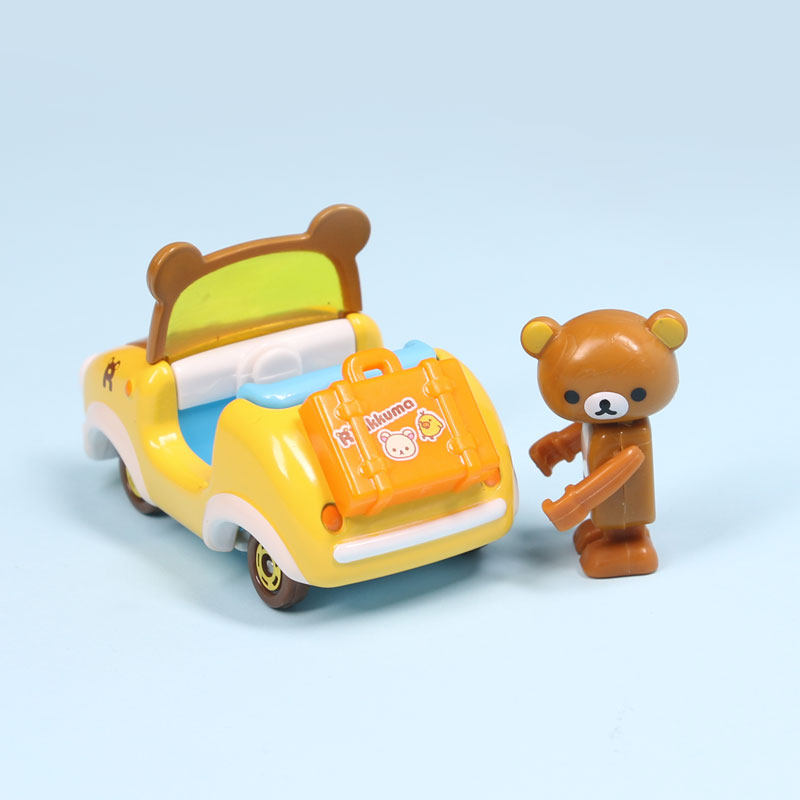 TOMY RILAKKUMA 귀여운 자동차 모델 장난감 빌딩 블록 자동차 어린이 자동차 장식품 합금 자동차 모델 선물