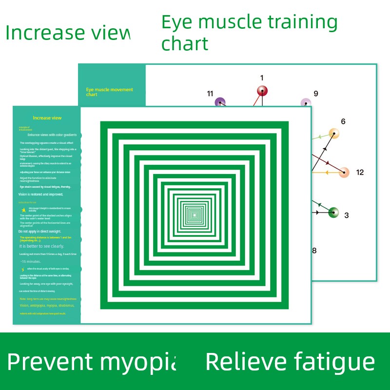 雾视训练表远视图眼肌运