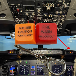 波音 Boeing 737NG 737-800 737MAX 主警告灯钥匙扣 （无警告音）