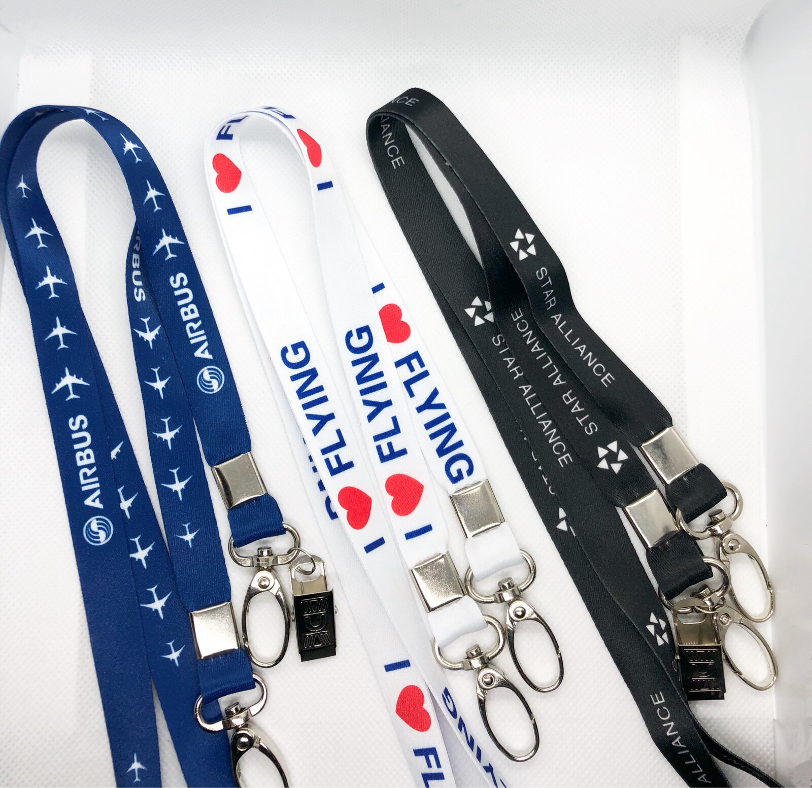 星空联盟 空客 我爱飞行 双扣挂绳 工作证卡套证件卡套双扣挂带