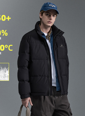 IRA韩版立领短款高充绒白鸭绒羽绒服男黑色加厚蓬松保暖冬季新款
