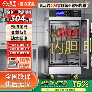 扬子304蒸饭柜商用电蒸箱米饭蒸饭机食堂燃气全自动蒸饭车蒸饭箱