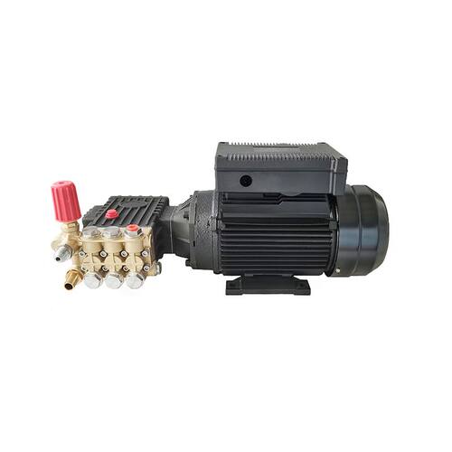 高压清洗机电机加泵头组合商用洗车机220V380V增压陶瓷柱塞铜泵头
