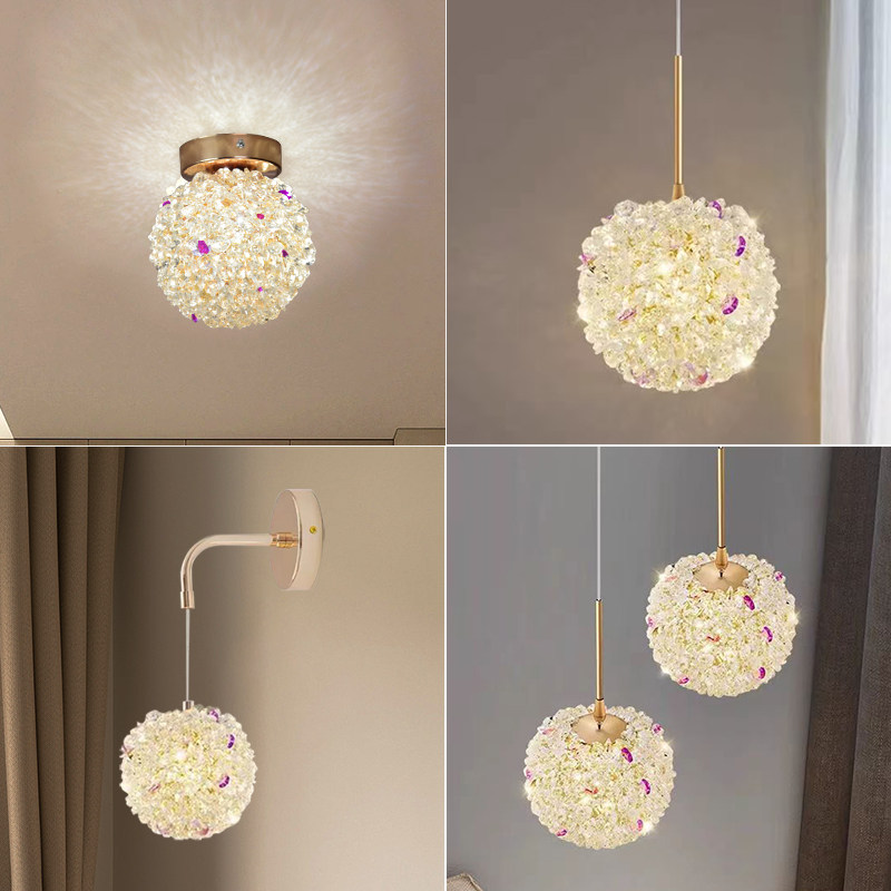 走道灯过道走廊灯水晶壁灯轻奢高级感现代简约创意个性吸顶灯