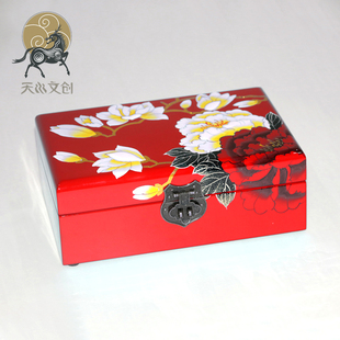天水雕漆工艺品【 21彩绘首饰盒】A01