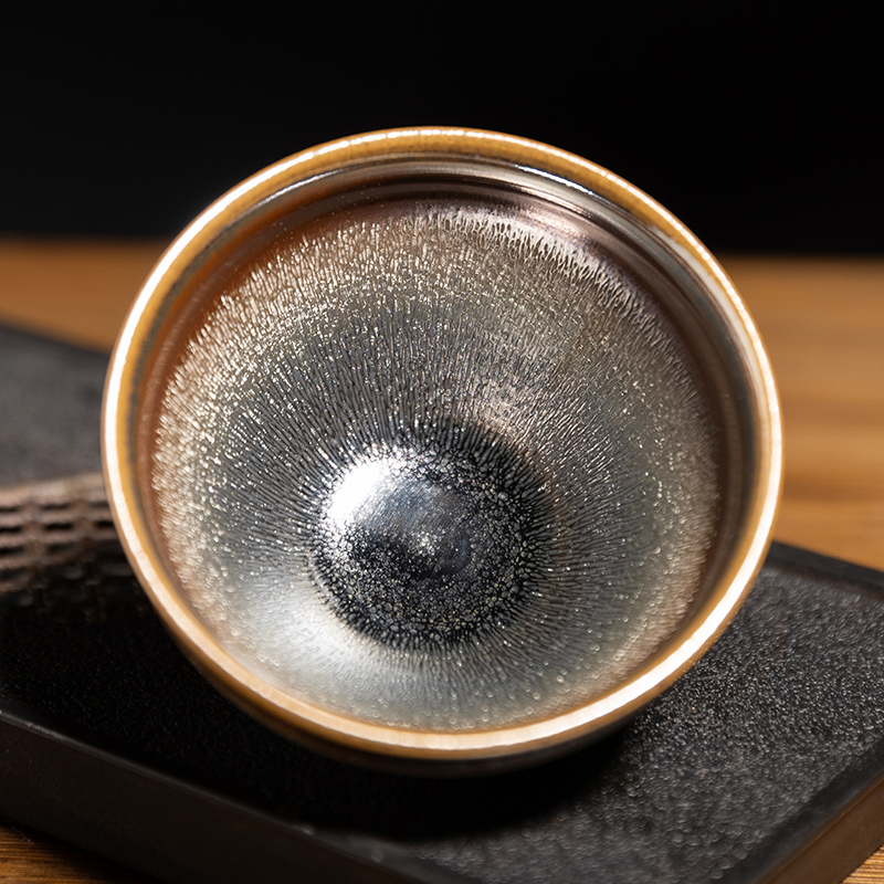 建盏柴烧主人杯单只窑变茶盏纯手工家用功夫茶个人杯茶杯单杯高端