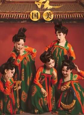 唐宫夜宴小唐俑儿童舞蹈服